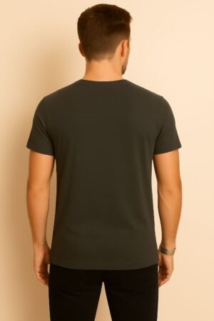 Antra-Melnage-V-Neck-Cotton-T-Shirt-for-Unisex-back-View-Men