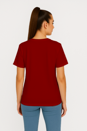 SWANKYSS Maroon Cotton T-Shirt – Unisex Regular Fit