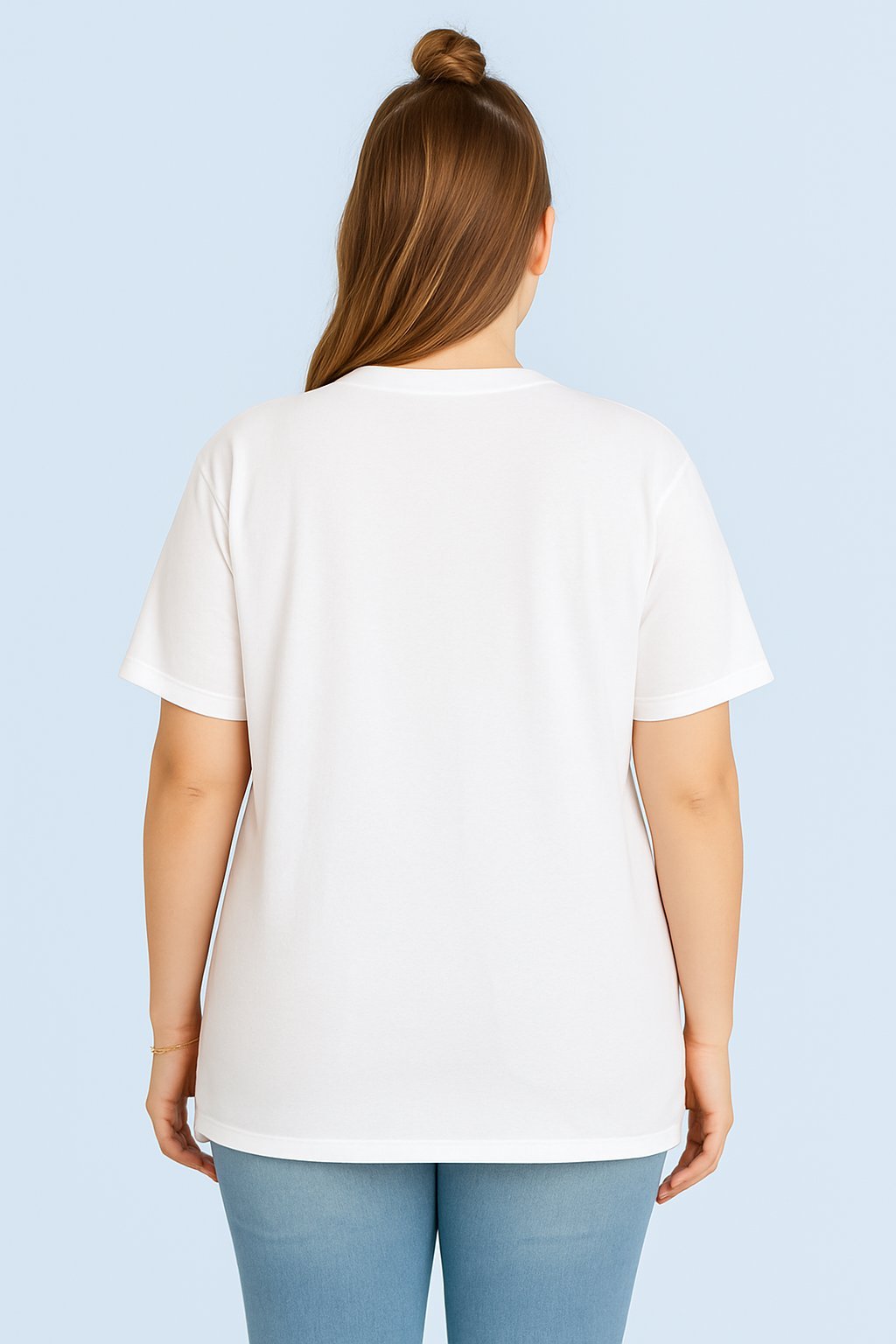 White Oversized Cotton T-Shirt for Unisex back View WoMen_optimized White-Oversized-Cotton-T-Shirt-for-Unisex-back-View-WoMen
