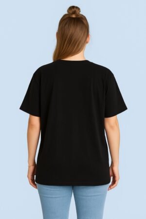 black-Oversized-Cotton-T-Shirt-for-Unisex-back-View-WoMen