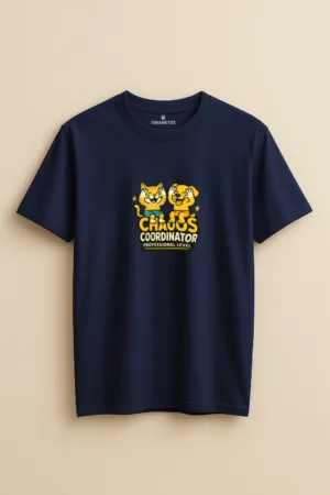 Chaos Coordinator | Unisex Navy Blue Graphic T-Shirt