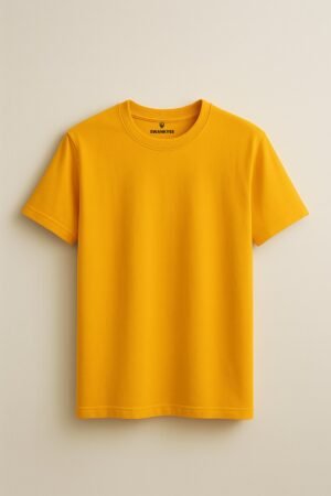 Swankyss mustard yellow unisex round neck t-shirt