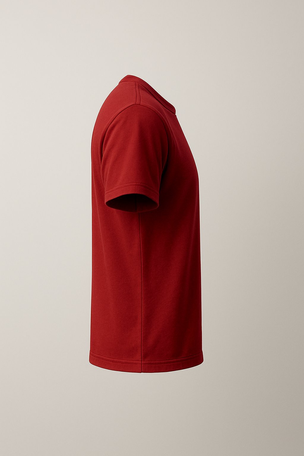 optimized_maroon_tshirt_right_side_view Maroon unisex t-shirt with a funny “Burnt Out But Still Glowing” quote and melting candle cartoon graphic – relatable burnout humor tee by Swankyss right side view