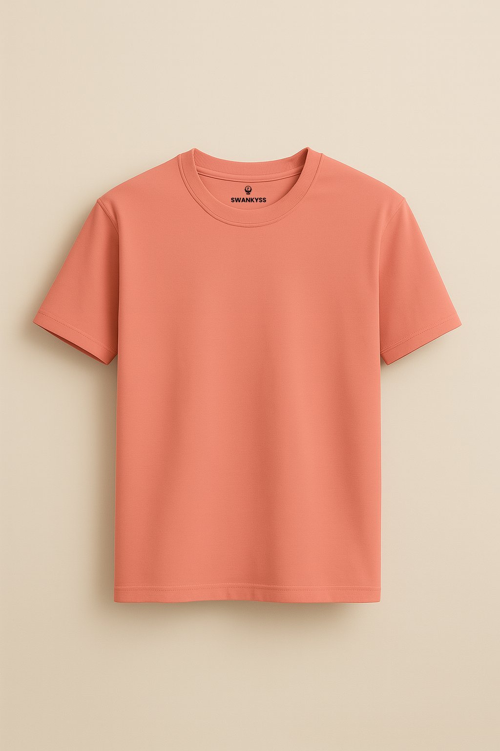 optimized_peach_tshirt_image Swankyss peach unisex round neck t-shirt