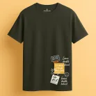 unisex t-shirt featuring multiple motivational quote graphics like “Chase Your Dreams,” “Explore Beyond,” and “Leave Doubts Behind” in a collage layout.